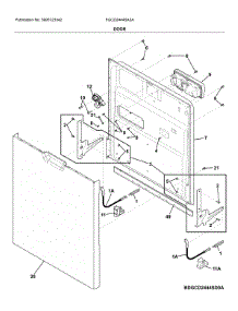 Door parts for Frigidaire Dishwasher FGCD2444SA3A from AppliancePartsPros.com