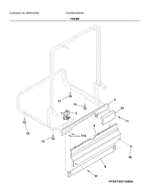 Frame parts for Frigidaire Dishwasher FGCD2444SA3A from AppliancePartsPros.com