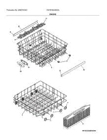 Racks parts for Frigidaire Dishwasher FGCD2444SA3A from AppliancePartsPros.com