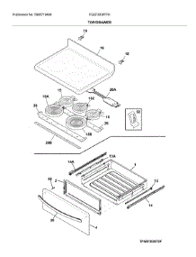 Top / Drawer parts for Frigidaire Electric Range FGEF3036TFH from AppliancePartsPros.com