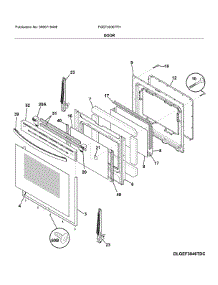 Door parts for Frigidaire Electric Range FGEF3036TFH from AppliancePartsPros.com