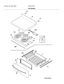 Top / Drawer parts for Frigidaire Electric Range FGEF3059TFH from AppliancePartsPros.com
