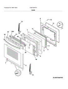 Door parts for Frigidaire Electric Range FGEF3059TFH from AppliancePartsPros.com