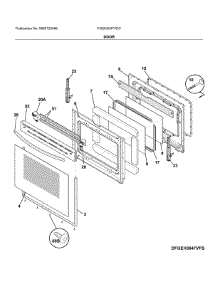 Door parts for Frigidaire Electric Range FGEH3047VDC from AppliancePartsPros.com