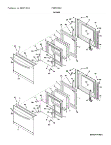 Doors parts for Frigidaire Electric Wall Oven FGET2766UFA from AppliancePartsPros.com