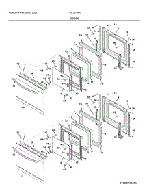 Door parts for Frigidaire Electric Wall Oven FGET2766UFB from AppliancePartsPros.com