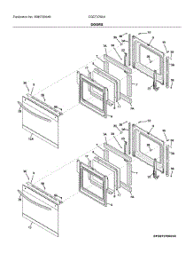 Door parts for Frigidaire Electric Wall Oven FGET2766UFC from AppliancePartsPros.com