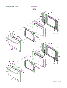 Doors parts for Frigidaire Electric Wall Oven FGET3066UDB from AppliancePartsPros.com