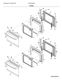 Doors parts for Frigidaire Electric Wall Oven FGET3069UFA from AppliancePartsPros.com