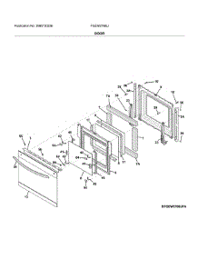 Door parts for Frigidaire Electric Wall Oven FGEW2766UDB from AppliancePartsPros.com