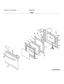 Door parts for Frigidaire Electric Wall Oven FGEW2766UDC from AppliancePartsPros.com