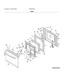 Door parts for Frigidaire Electric Wall Oven FGEW2766UFA from AppliancePartsPros.com