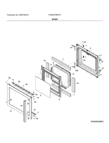 Door parts for Frigidaire Electric Wall Oven FGEW276SPFC from AppliancePartsPros.com