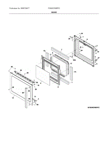 Door parts for Frigidaire Electric Wall Oven FGEW276SPFD from AppliancePartsPros.com