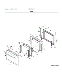 Door parts for Frigidaire Electric Wall Oven FGEW3046UFA from AppliancePartsPros.com