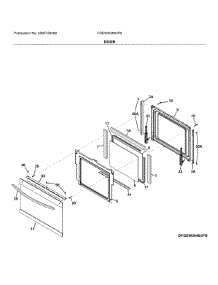 Door parts for Frigidaire Electric Wall Oven FGEW3046UFB from AppliancePartsPros.com