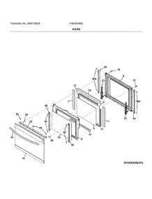 Door parts for Frigidaire Electric Wall Oven FGEW3066UDA from AppliancePartsPros.com