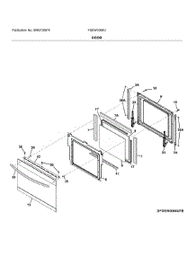 Door parts for Frigidaire Electric Wall Oven FGEW3066UDB from AppliancePartsPros.com