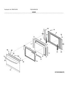 Door parts for Frigidaire Electric Wall Oven FGEW3069UFB from AppliancePartsPros.com