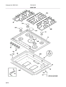 Cook Top parts for Frigidaire Gas Cooktop FGGC3047QWE from AppliancePartsPros.com