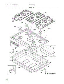 Main Top parts for Frigidaire Gas Cooktop FGGC3047QWF from AppliancePartsPros.com