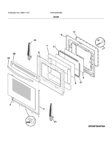 Door parts for Frigidaire Gas Range FGGF3036TBD from AppliancePartsPros.com