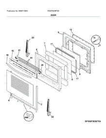 Door parts for Frigidaire Gas Range FGGF3036TDE from AppliancePartsPros.com