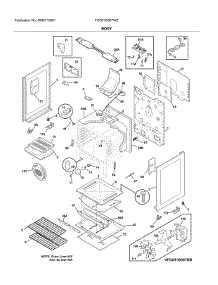 Body parts for Frigidaire Gas Range FGGF3036TWE from AppliancePartsPros.com