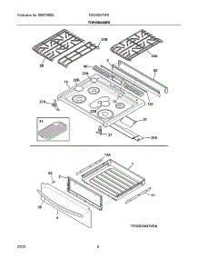 Top / Drawer parts for Frigidaire Gas Range FGGH3047VFE from AppliancePartsPros.com