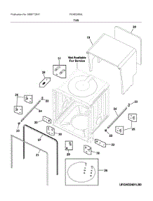 Tub parts for Frigidaire Dishwasher FGHD2455LB1A from AppliancePartsPros.com