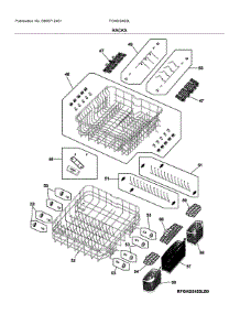 Racks parts for Frigidaire Dishwasher FGHD2455LW1A from AppliancePartsPros.com