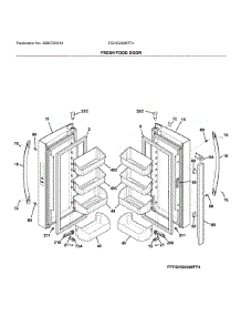Fresh Food Doors parts for Frigidaire Bottom-Mount Refrigerator FGHG2368TF4 from AppliancePartsPros.com