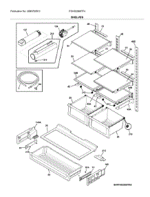 Shelves parts for Frigidaire Bottom-Mount Refrigerator FGHG2368TF4 from AppliancePartsPros.com
