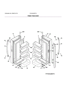 Fresh Food Doors parts for Frigidaire Bottom-Mount Refrigerator FGHG2368TF5 from AppliancePartsPros.com