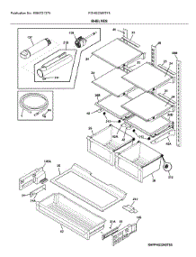 Shelves parts for Frigidaire Bottom-Mount Refrigerator FGHG2368TF5 from AppliancePartsPros.com