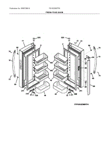 Fresh Food Door parts for Frigidaire Bottom-Mount Refrigerator FGHG2368TF6 from AppliancePartsPros.com