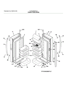 Fresh Food Doors parts for Frigidaire Bottom-Mount Refrigerator FGHN2866PEAA from AppliancePartsPros.com
