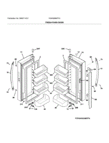 Fresh Food Doors parts for Frigidaire Bottom-Mount Refrigerator FGHN2868TF3 from AppliancePartsPros.com