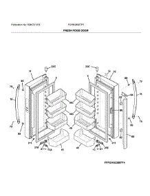 Fresh Food Doors parts for Frigidaire Bottom-Mount Refrigerator FGHN2868TF5 from AppliancePartsPros.com
