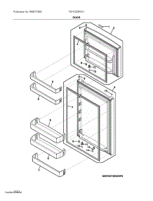 Doors parts for Frigidaire Top-Mount Refrigerator FGHT2055VD1 from AppliancePartsPros.com