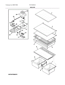 Shelves parts for Frigidaire Top-Mount Refrigerator FGHT2055VD1 from AppliancePartsPros.com