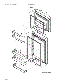 Doors parts for Frigidaire Top-Mount Refrigerator FGHT2055VF1 from AppliancePartsPros.com
