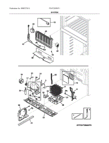 System parts for Frigidaire Top-Mount Refrigerator FGHT2055VF1 from AppliancePartsPros.com