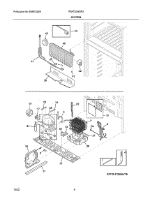 System parts for Frigidaire Top-Mount Refrigerator FGHT2055VF3 from AppliancePartsPros.com