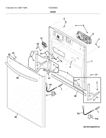 Door parts for Frigidaire Dishwasher FGID2466QF7A from AppliancePartsPros.com