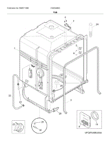 Tub parts for Frigidaire Dishwasher FGID2466QF7A from AppliancePartsPros.com