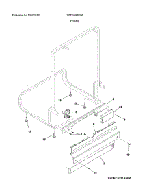 Frame parts for Frigidaire Dishwasher FGID2466QF9A from AppliancePartsPros.com