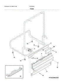 Frame parts for Frigidaire Dishwasher FGID2468UD0A from AppliancePartsPros.com