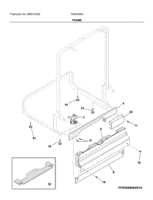 Frame parts for Frigidaire Dishwasher FGID2468UD1A from AppliancePartsPros.com