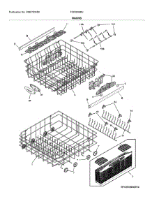 Racks parts for Frigidaire Dishwasher FGID2468UD1A from AppliancePartsPros.com